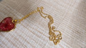 Resin Heart Chain With Petals