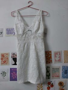 Boohoo See Through White Dress