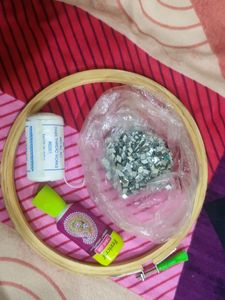 Fabric Glue, Embroidery Frame, Thread, Mirror