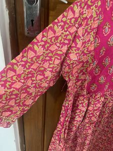 Pink Printed Kurta