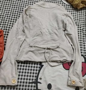 Full Sleeve Korean Style Crop Jacket For Women