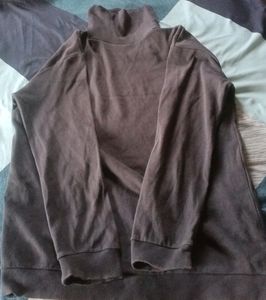 Charcoal Colour Turtle Neck Sweatshirt