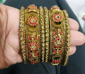 Metal Kada Bangle Set