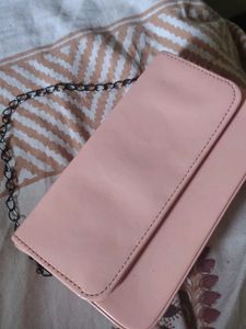 Pink Chain Crossbody Bag