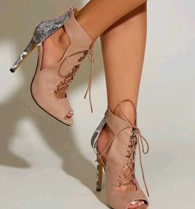 Laced Pencil High Heels
