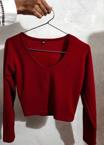 Stylish Red Crop Top