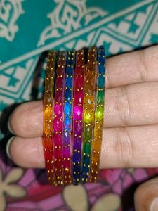 Tranding Multi Colour Kashmiri Bangals (Set Of 12)