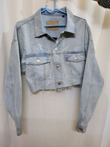 Designer Cropped Denim Jacket NWOT Copy Listing