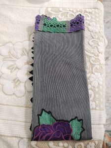Elegant Black &amp; Gray Kurta With Legging And Dupatt