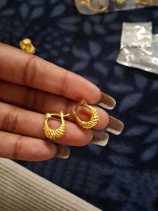 Golden Jhumka Earrings