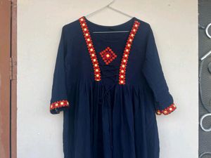 Dark Blue Long Kurta