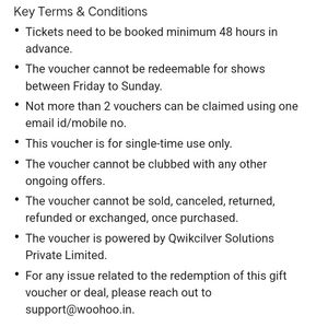 Bookmyshow Voucher Of Worth Rs Of 200 (Pack Of Two)