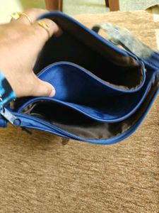 Blue Fringe Crossbody Bag