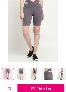 Black Crossover Waist Shorts
