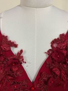 Beautiful, deep red colour, eight layers, ballgow