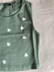 Cute Heart Print Tank Top 🩵