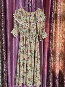 Floral Chiffon Midi Dress