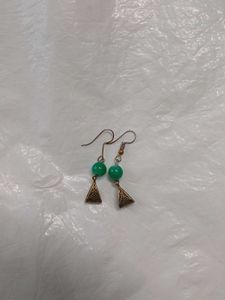 Green Beaded Earrings