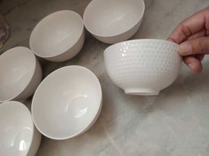 White Ceramic Snack Bowls (Set of 2)