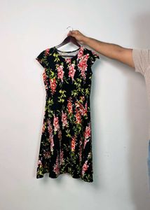 Classy Floral Fir And Flare Dress