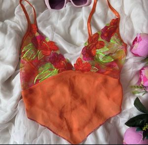 Floral Backless Corset Style Top