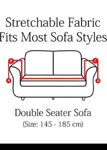 Brown Geometric Sofa Cover
