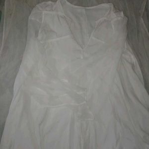 Frill -  Trimmed Chiffon Tunic Dress
