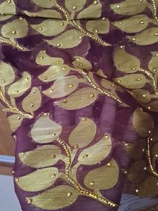 Diwali look saree dark brownish colour