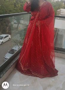 Red Embellished Lehenga Choli