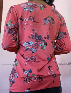 Max Coral Printed Top