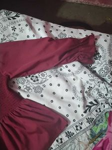 Maroon Long Sleeve Top