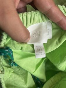 H&amp;M Green Voluminous Drawstring Dress