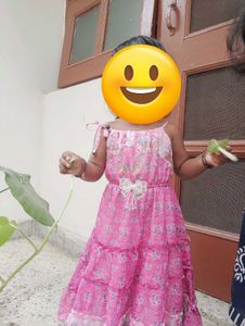 Cute Beach Dress For Baby Girl With Free Hat