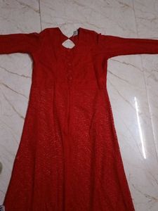 Red Lace Maxi Dress