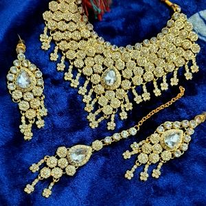 Gold Tone Indian Jewelry Set