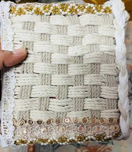 Decorated Rope Basket Only 1 Piece