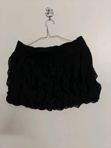 Cute Black Mini Skorts