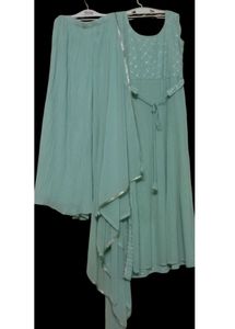 Mint Green Flared Palazzo Suitare Trouser Suit