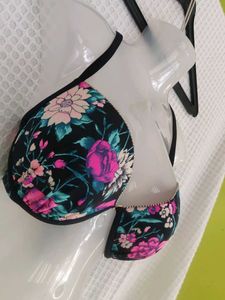Floral Print Bra