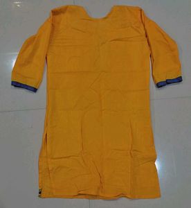 Elegant Yellow Cotton Kurta