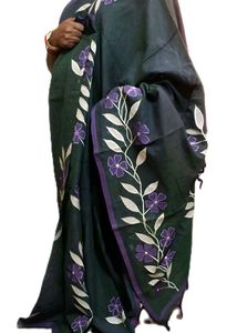 Floral Applique Work Saree