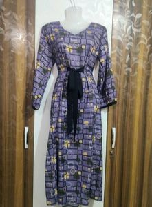 Patterned Midi Dress