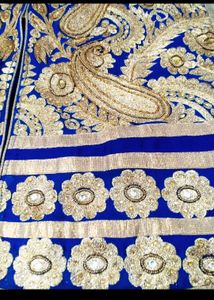 Elegant Blue &amp; Gold Kurta set