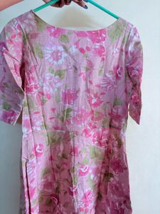 Floral Print Pink Dress