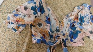 Floral Backless Top