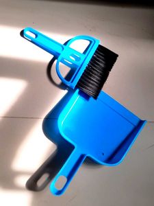 Blue Dustpan and Brush Set
