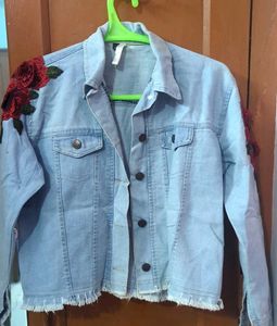 Embroidered blue Denim Jacket