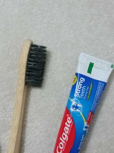 Bamboo Toothbrush &amp; Toothpaste Set
