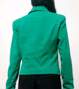 Green Cropped Blazer
