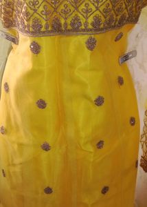 Elegant Yellow Embroidered Ethnic Gown